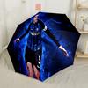 Inter Milan Player Action Compact Travel Automatic Umbrella Compact & Durable 8-Rib Design Compact Design All-Season Use Fashionable