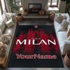 Ac Milan Personalized Name Floor Mat Perfect for Outdoor Decorate room Entryway Living Rooms Antislip Carpet Anime Office Decor