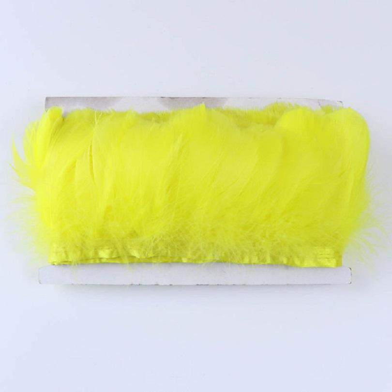 1 m Gåsfjäder Färgad DIY Sömnad Hantverkstillbehör Dekorativt Band Plumas Naturlig 8-12 cm för Bröllopsklänning/Skjortdekoration