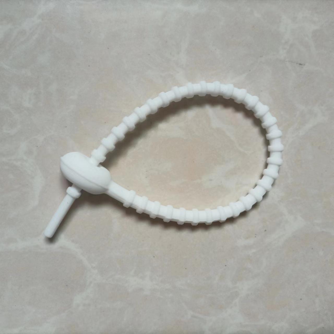 

Багаторазові кольорові силіконові кабельні стяжки для організації кабелів даних білий