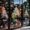 2025 Christmas Window Decals 2 Sheets PVC Reusable Christmas Tree Gold Star Window Clings For Home Party Decoration