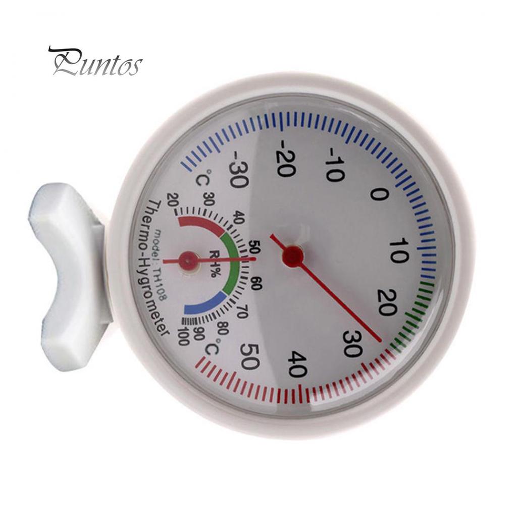 Round Indoor Analog Humidity Temperature Meter Gauge Thermometer Hygrometer
