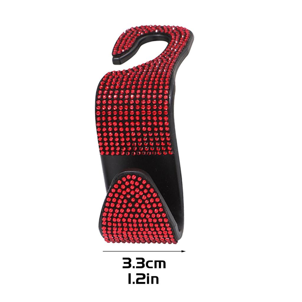 1PC Car Seat Headrest Hook Headrest Car Seat Hook Bling With Rhinestone Diamond Diamond Hanger Back Seat Organizer For Purse Food Coats Handbag