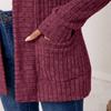 Women's Autumn and Winter Solid Color Long Sleeve Knitted Cardigan Casual Coat