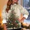 Women's Casual Fashion Plus Velvet Thickened Christmas Print Hooded Sweatshirt