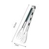 Stainless Steel Korean BBQ & Kitchen Tongs: Bread, Steak, or Barbecue Tongs with Three-Line Grip