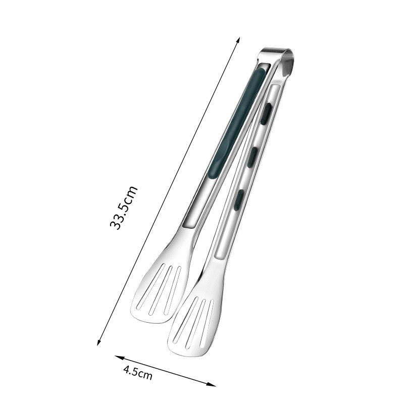 Stainless Steel Korean BBQ & Kitchen Tongs: Bread, Steak, or Barbecue Tongs with Three-Line Grip