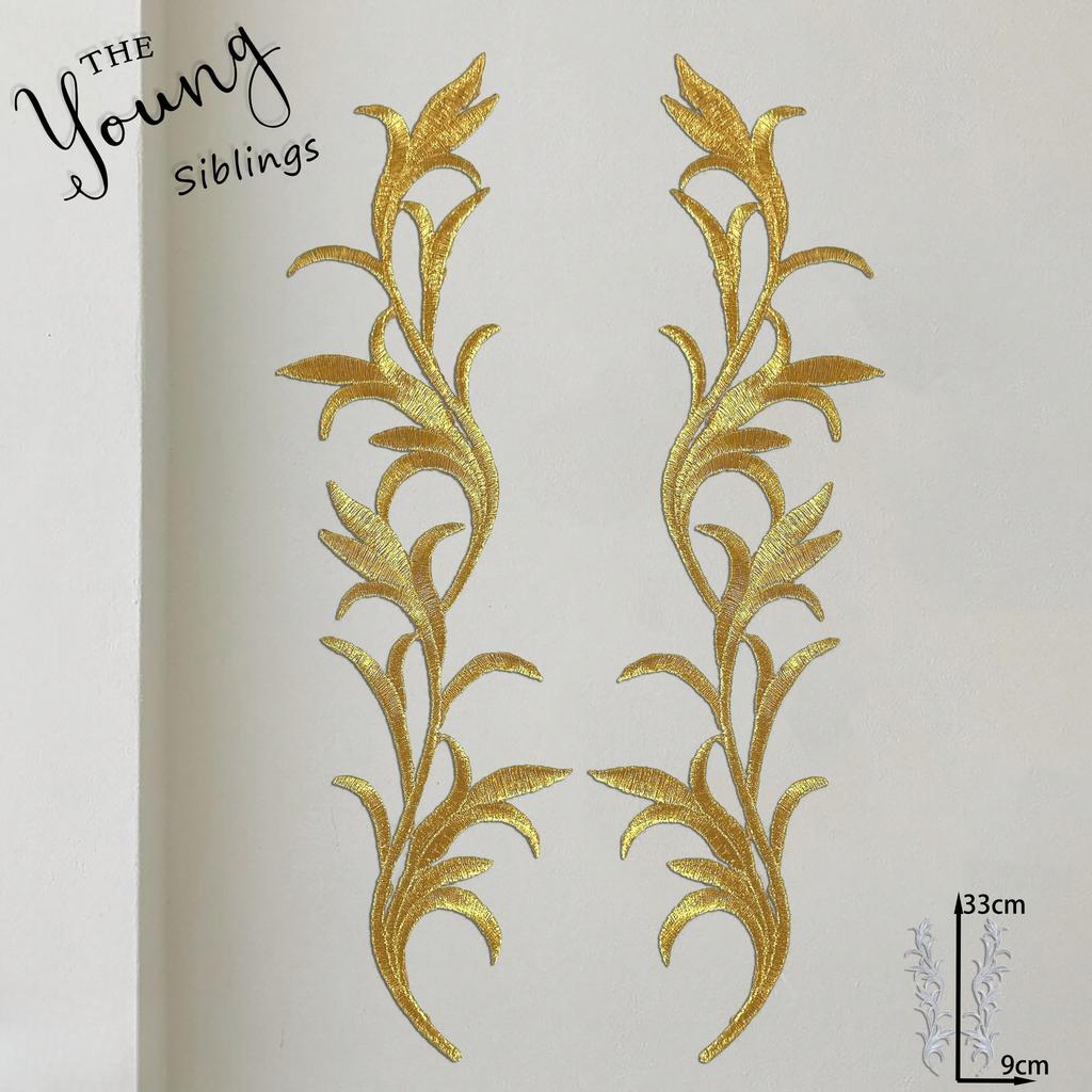 Gold And Silver Stage Pattern Opera Embroidery Cloth Sticker Ancient Costume Performance Clothing Accessories Diy Decorative Decal Ironing Patch