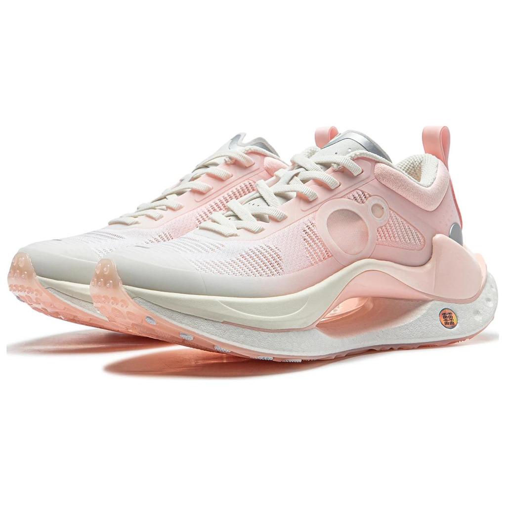 New LiNing Shadow CRC Anti Slip Wear Resistant Low Top Casual Shoes Women's White Pink AZGT018-13