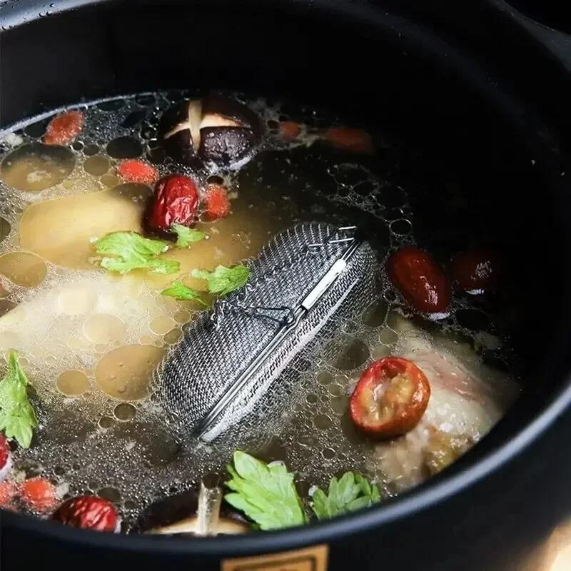 Creative Stainless Steel Cooking Spices Infuser Fine Mesh Loose Tea Herbal Strainer Multi-purpose Residue Filter for Household