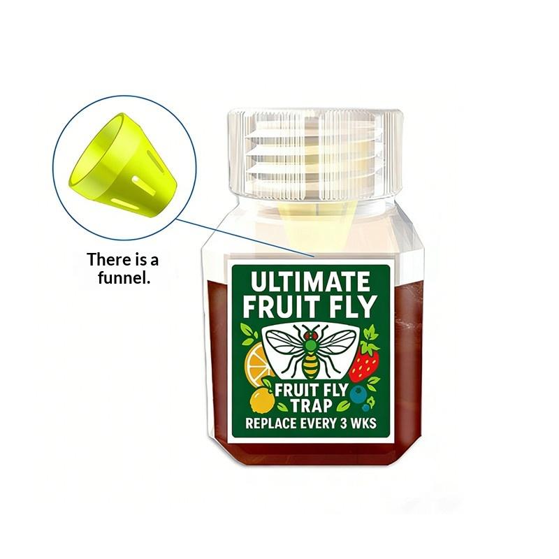 23ml Fruit Fly Trap Refill Bait Powerful Attraction for Bars Kitchens Indoor Use Long Lasting Bug Catcher Safe for Family