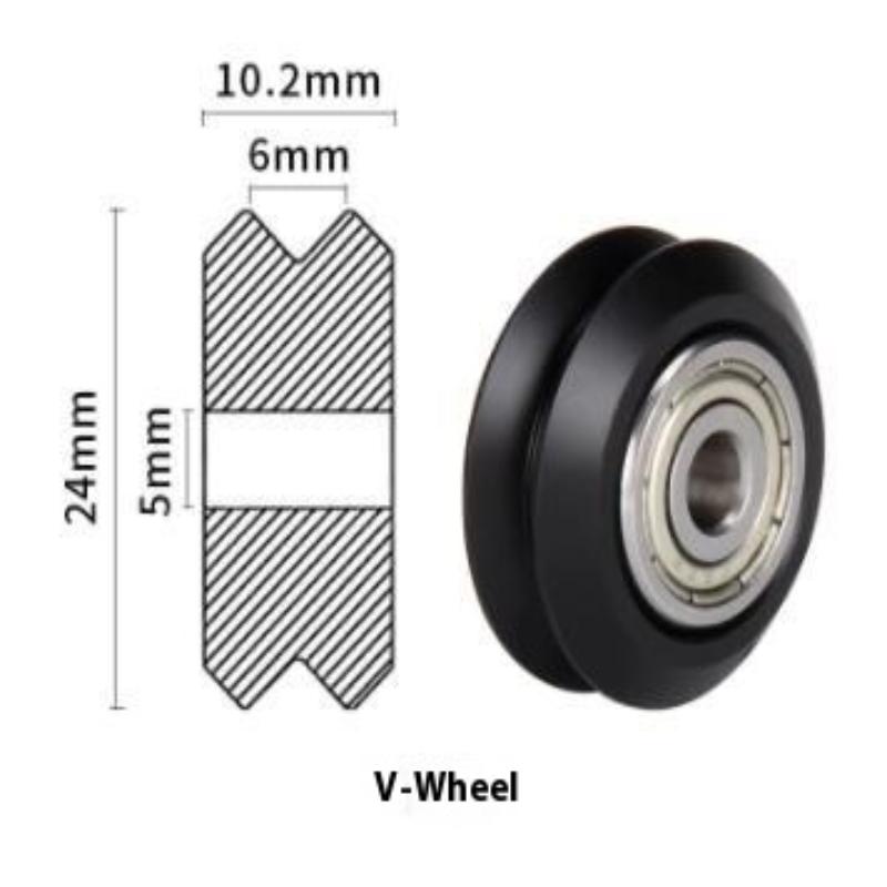 1Pc CNC Plastic POM Wheel With Bearing Idler V-Slot Aluminum Profile Perlin Pulley Big Small For 3D Printer Ender3 V2