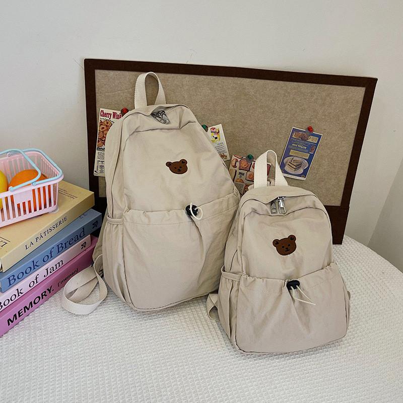 Cute Large Capacity Nylon Children s Backpack Stylish School Bag For Boys And Girls OffWhite,Small