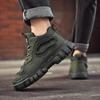 Autumn and Winter Martin Boots Men's British Style High-top Thick-soled Heightening Locomotive Combat Boots Medium Help Mountaineering Labor Insurance