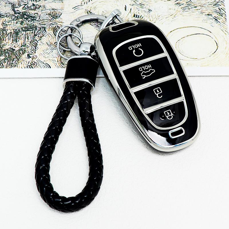 4 5 6 7 8 Buttons TPU Remote Key Shell Fob Case Cover for Hyundai 2020-2021 Sonata Nexo DN8 Santa Fe TM Tucson NX4 Staria Ioniq