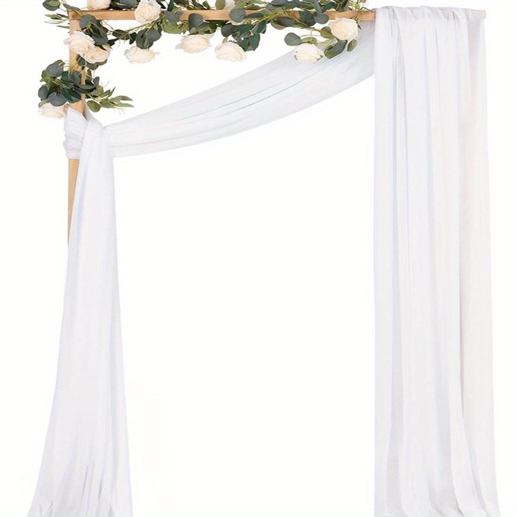 1Pc Wedding Chiffon Yarn Forest Lawn Outdoor Arch Decoration Drape