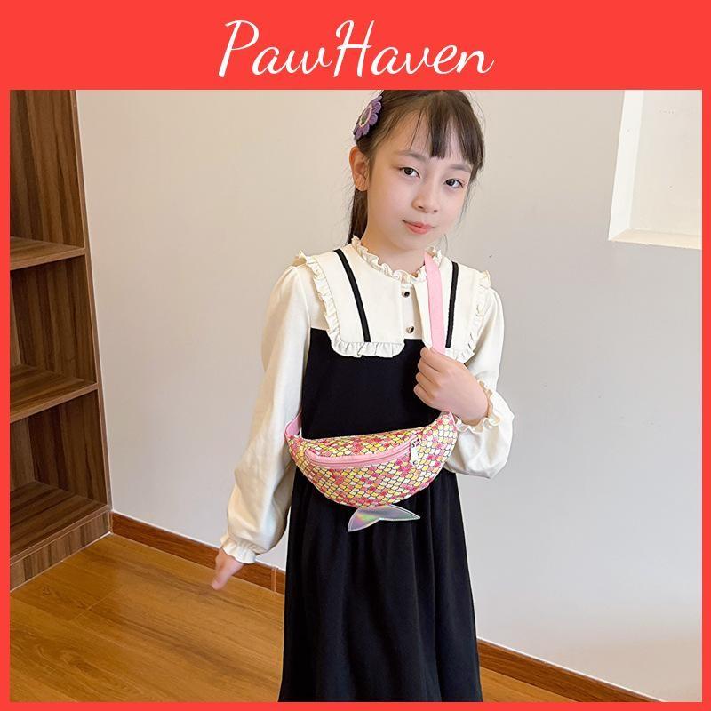 Children Mermaid Cute Fashion Shoulder Crossbody Bag Outdoor Leisure Travel Gift