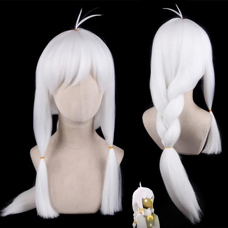 Sky Light Awaits Parrucca Personaggio Anime Cartone Animato Cosplay Lolita Capelli Bianchi Figli della Luce Daleth Costume di Halloween