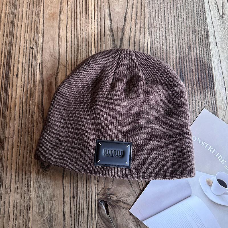 Solid Trendy Color High Top Wool Hat Letter Pattern Youth Streetwear Season Cold