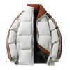 Cotton Jacket Men and Women with The Same Winter Tide Striped Stand-up Collar Cotton Jacket Jacket Thickened Warm Bread Clothing Cotton Clothing Men