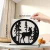 Living Room Bedroom Vertical Iron Art Deer Tissue Box Creative Simple Black Home Decor Tissue Storage Napkin Box