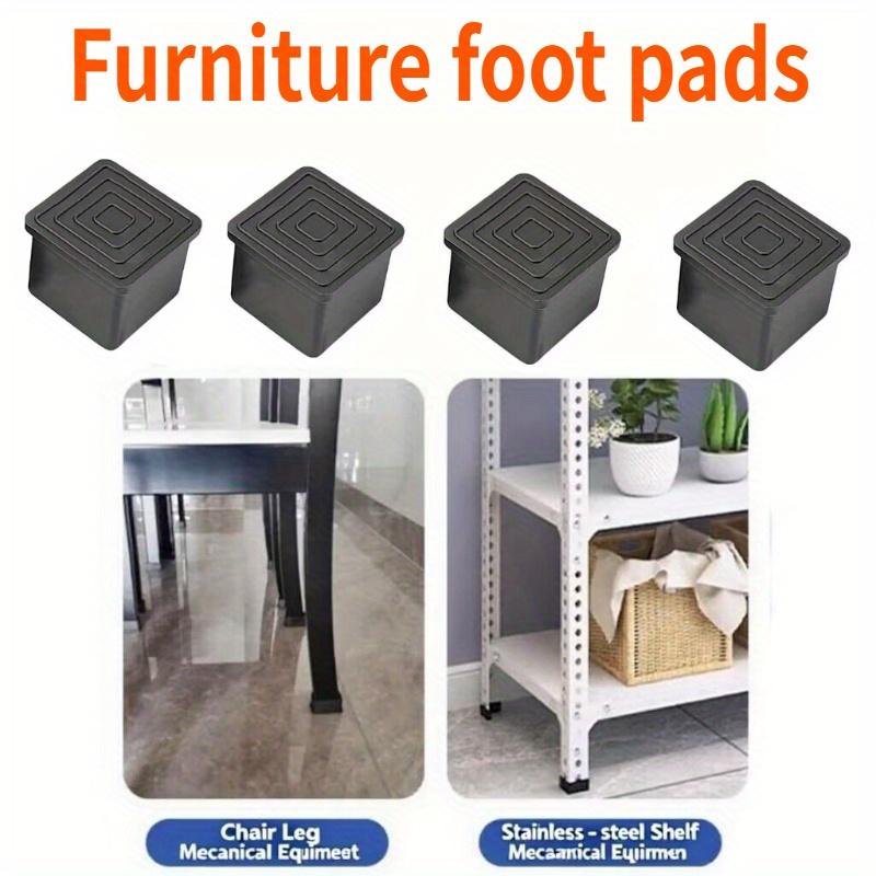 40*40/50*50mm12 piece square silent, wear-resistant, anti slip table and chair footrest table leg pad