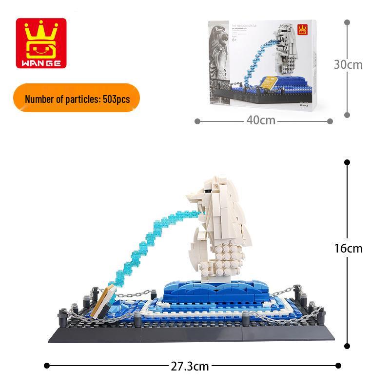 Wange 5218 3D Уличный вид Мини Строительные Блоки Украшение Игрушка