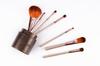 WiSEED Makeup Brush 7 Stand Case Inspected In Soft and Stylish Powder Foundation Natural Horsehair Set, Brushes, Included, Japan, Brush, Brush,