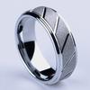 Men Matte Geometric Band Finger Ring Wedding Engagement Jewelry Gift