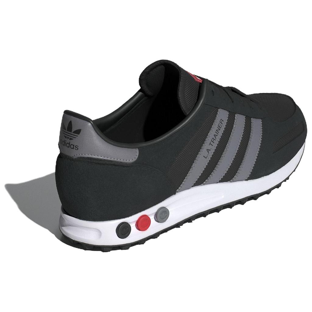 Adidas Originals La Trainer Leather Suede Mesh Simple Comfortable Non-Slip Durable Low-Top Lifestyle Casual Shoes Unisex Sneakers Black Gray IG1750