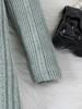 Girls' baby long-sleeved round-neck green striped casual fashion cute dress