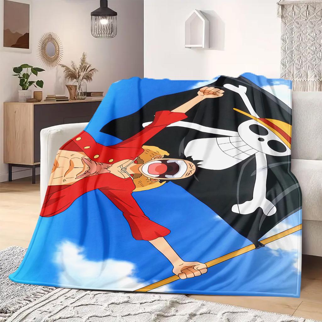 Luffy D Print Blanket Warm Comfortable Flannel Blanket Suitable for Bedrooms,Sofas, Beds,Chairs,Travel -QIAO43