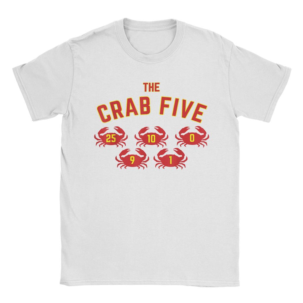 The Crab Five Maryland T Shirt Men's Cotton Leisure T-Shirt Round Collar Basketball Number Tees Short Sleeve Clothing Printing