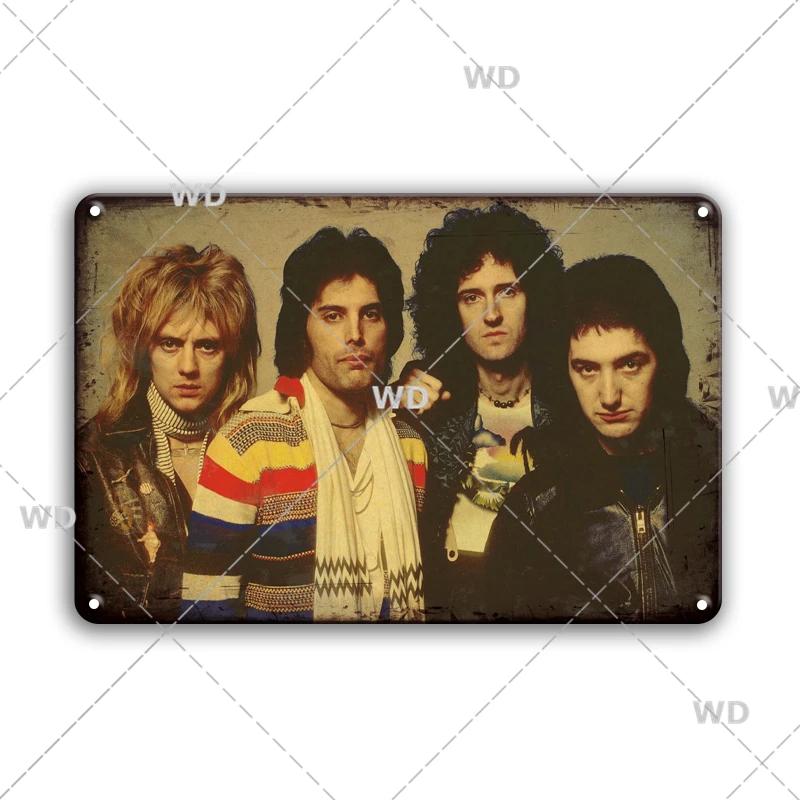 Retro Famous Rock Band Tin Sign Singer Poster Metal Plaque Vintage Metal Plate For Coffee Bar Pub Man Cave Room Home Wall Decor