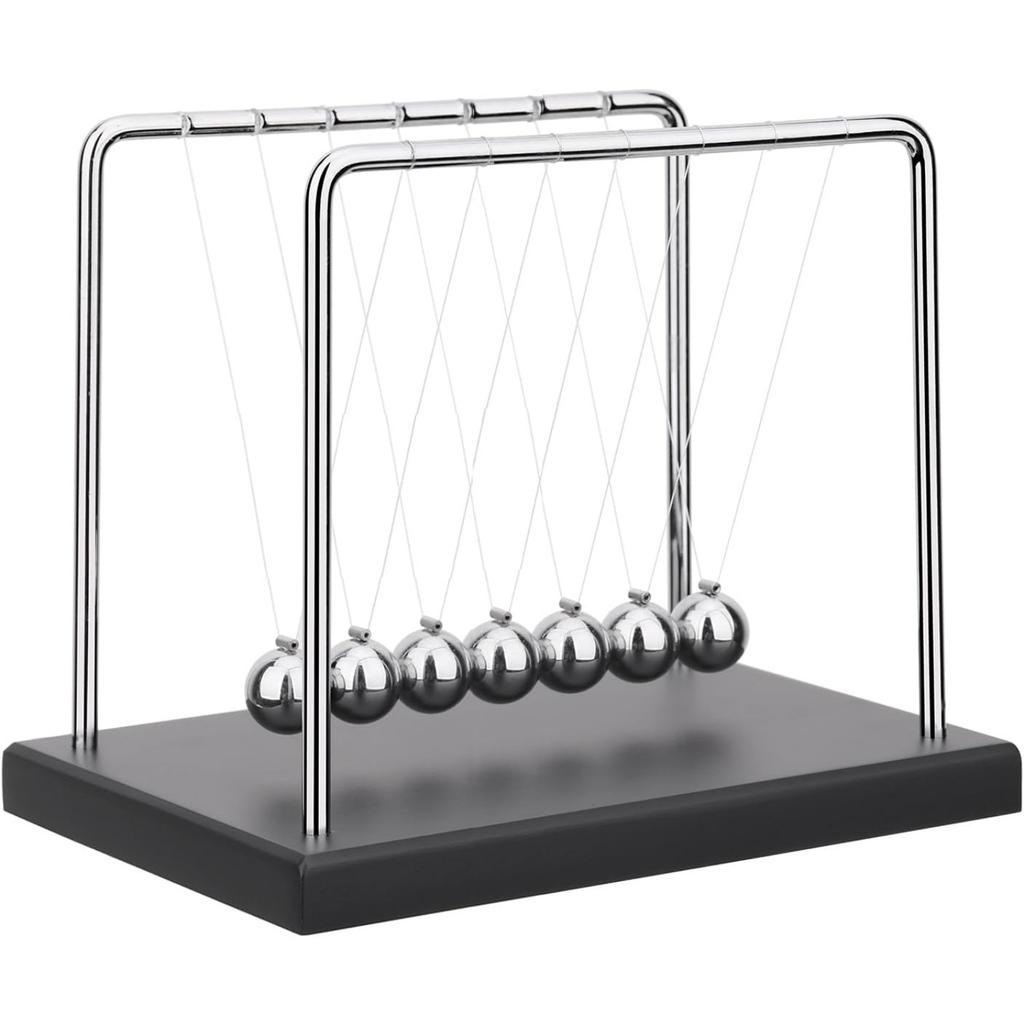QLKUNLA Culla di Newton Palline di Equilibrio Gadget di Scienza Fisica Decorazione da Scrivania Giocattolo a Movimento Cinetico per Casa e Ufficio
