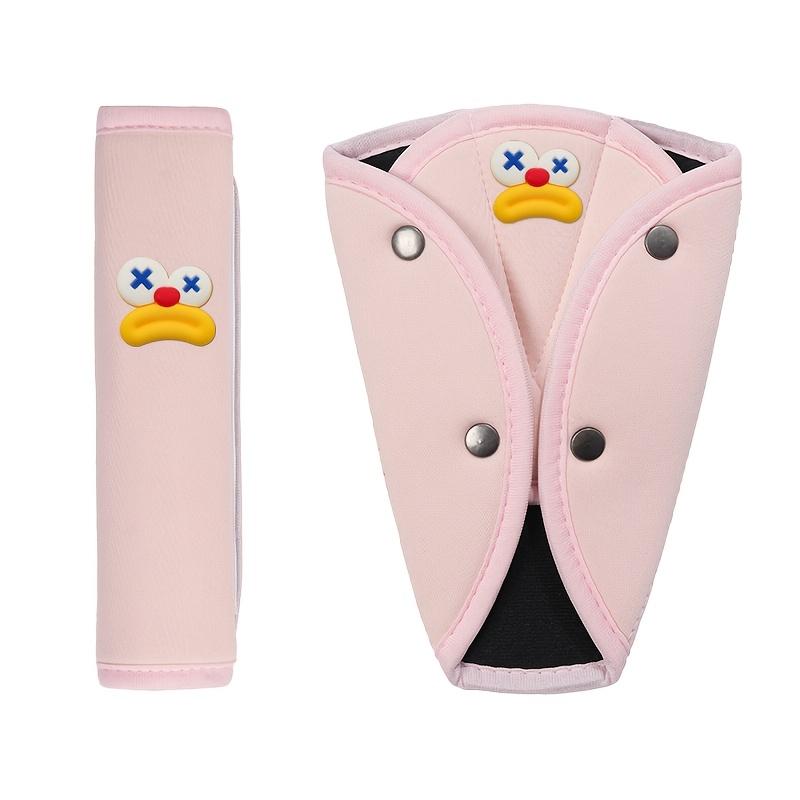 Car Children Safety Belt Shoulder Protector Cover Cute Prevent Strangulation Neck Protector Car Mounted Adjustable Fixed Limiter