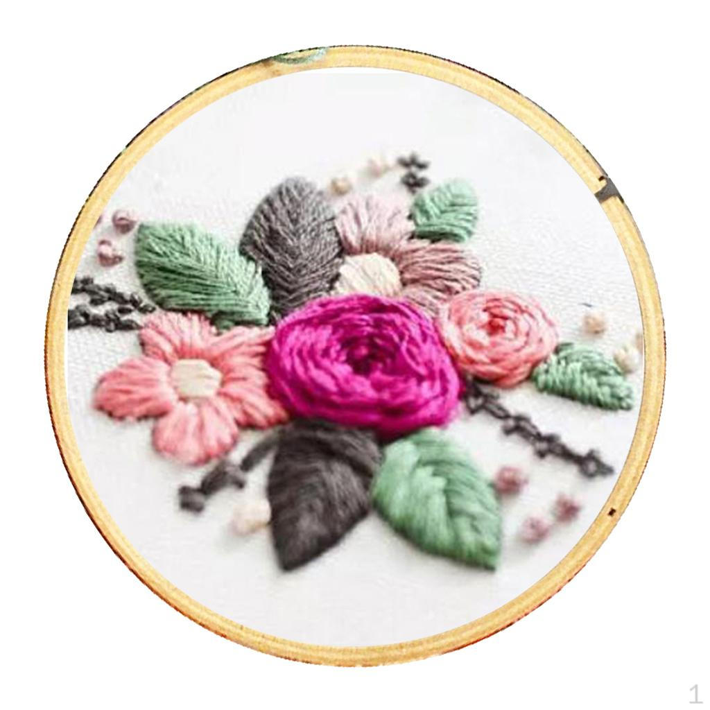 

of Embroidery Stamped Kits with Flower Pattern Ornament Rose Flower