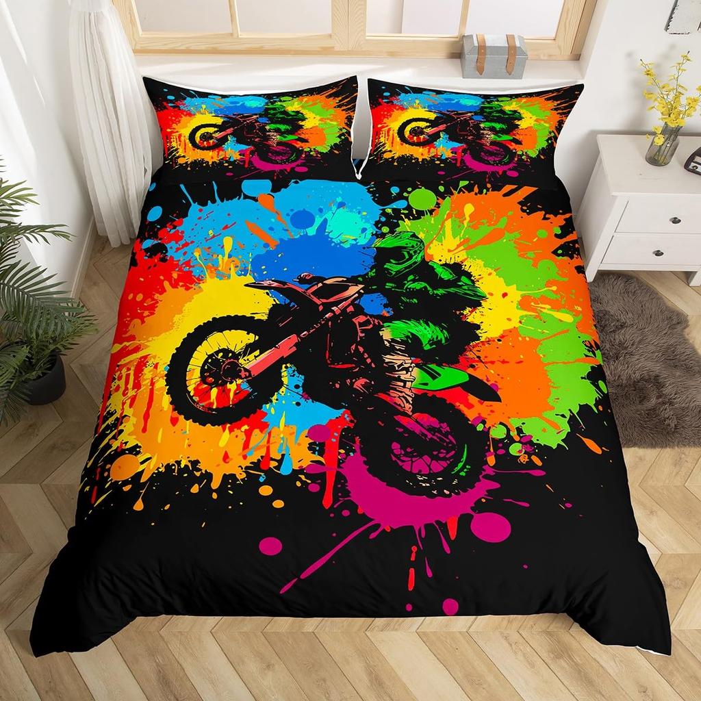 Erosebridal Football Comforter Cover, Hand Drawn Sketch Soccer Flag Network Team Sports Duvet Cover for Boys Teens Men, Decorative 2 Piecce