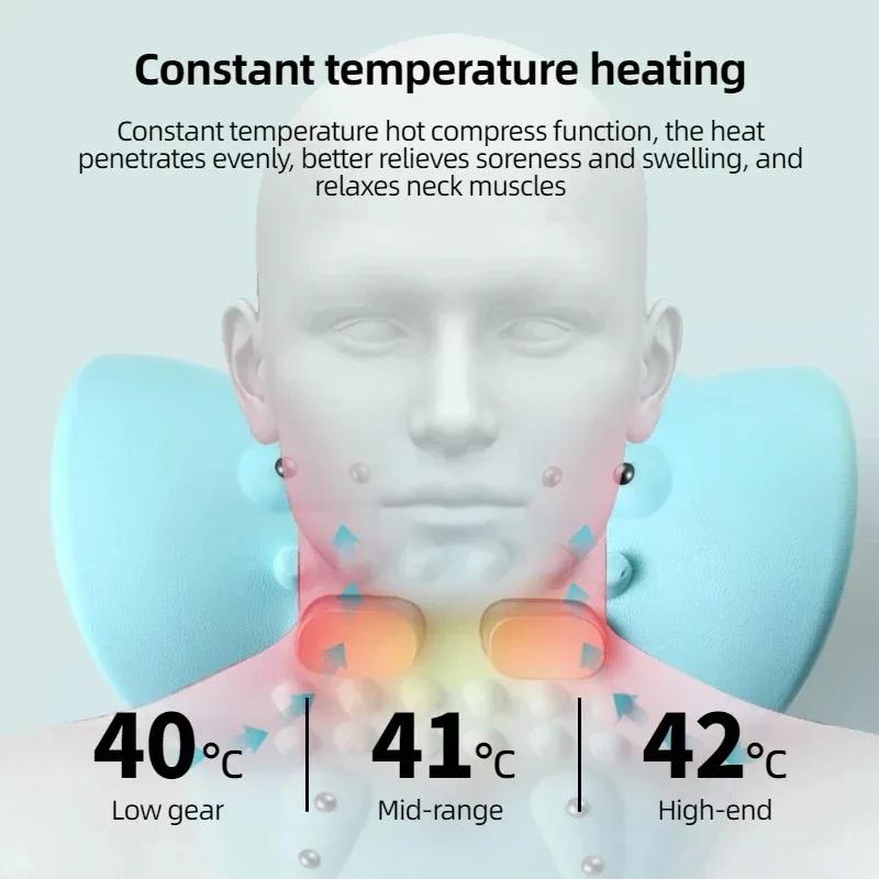 Multi Functional Electric Neck Massager USB Infrared Heating Airbag Neck Traction Vibration Shoulder Support Relaxation