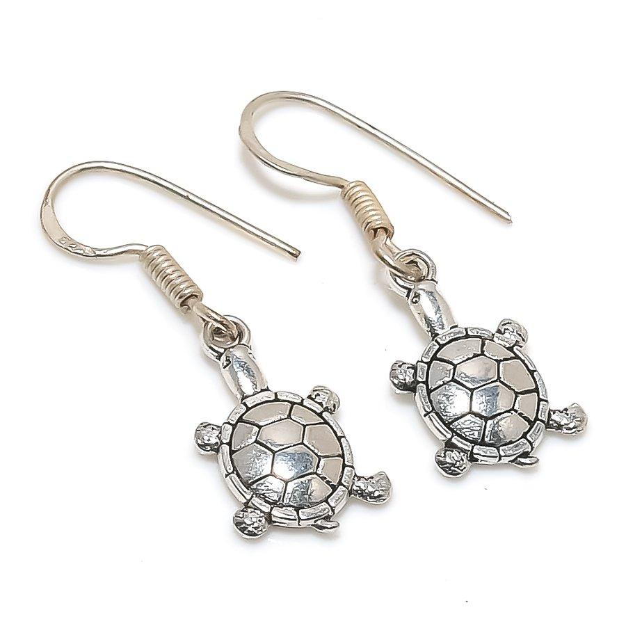 

Natural Nepali Bali Look Handmade 925 Sterling Silver Gift Earring 1.34 B4n90