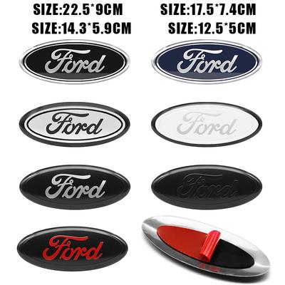 Metal Front Grille Rear Trunk Emblem Stickers for Focus Mondeo Ranger 3D Car Logo Badge Waterproof Auto Styling Accessories
