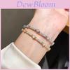 Classic Heart Shape Zircon Bracelet With Elegant Copper Finish For Women
