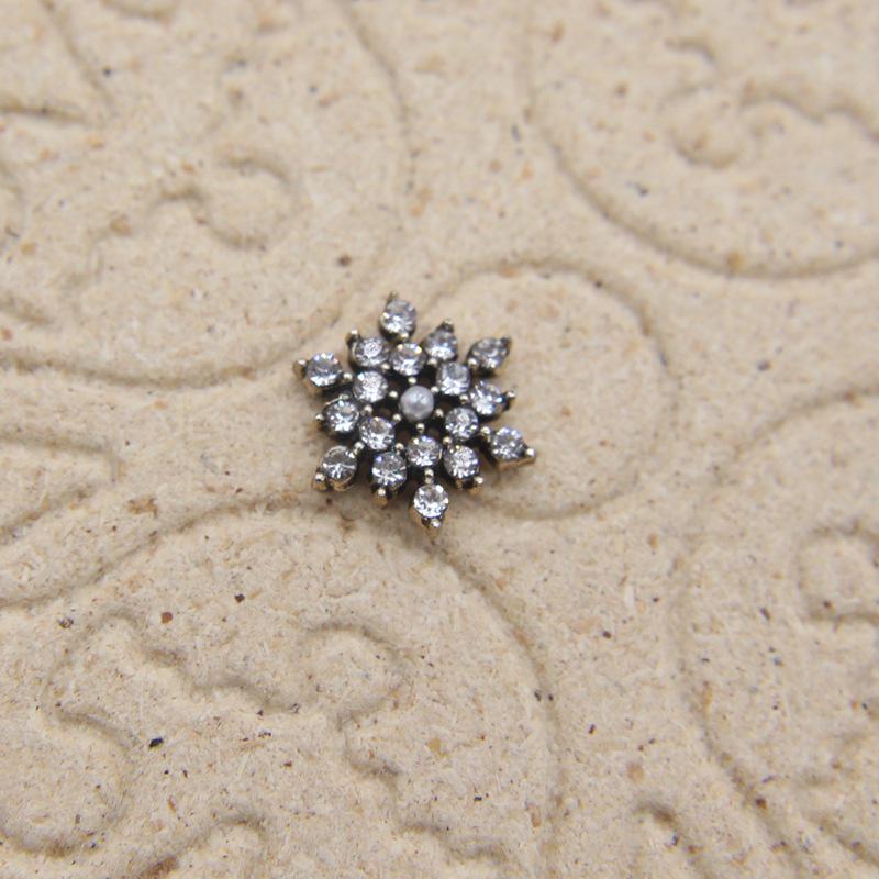 Antique Bronze Rhinestone Mickey & Butterfly Hair Clips