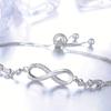 Zircon Lucky Symbol Bracelet Light Luxury Bowknot Bracelet Knot Design Hand Chain  Wedding Jewelry