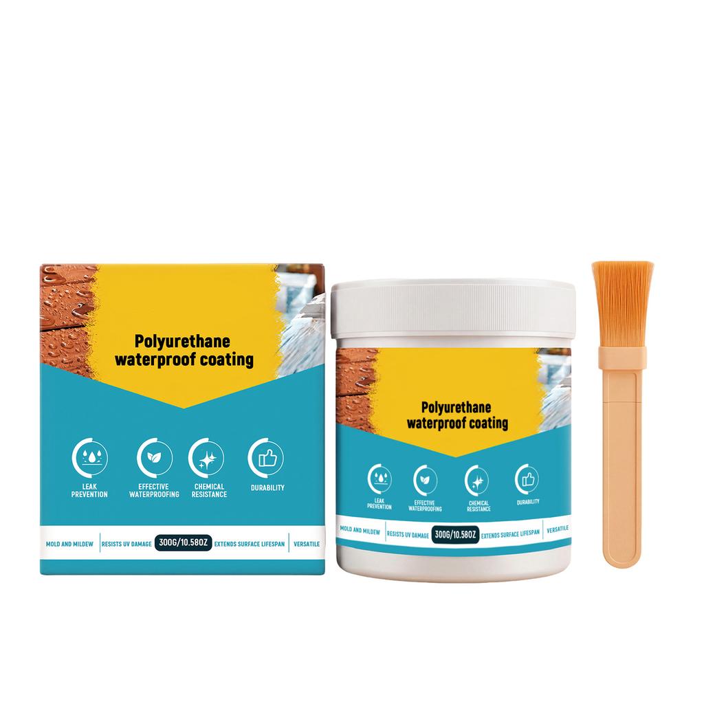 Polyurethane Waterproof Coating Adhesive 300g Transparent Sealant for Home Repair Leak Prevention Outdoor and Indoor Use
