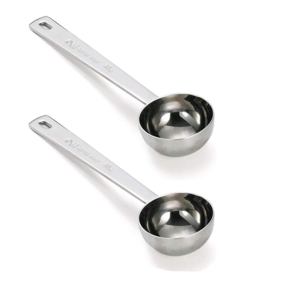 15/30ml coffee measuring spoon, stainless steel milk powder long handle measuring spoon, kitchen creative coffee spoon