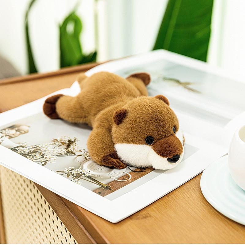 

Otter Plush Toy Keychain With Soft Short Plush For Kids And Collectors Lying