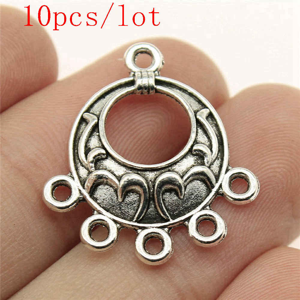 Round Perforated Earring Connectors Components Jewellery Making Supplies Art Crafts Diy Make Accessories