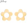 Casual Stainless Steel Tree of Life Earring for Women Lotus Grass Ear Jewelry Girls Delicate Flower Earrings Gifts Accessories
