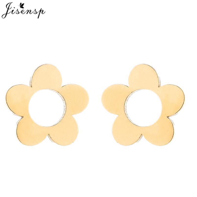 Casual Stainless Steel Tree of Life Earring for Women Lotus Grass Ear Jewelry Girls Delicate Flower Earrings Gifts Accessories